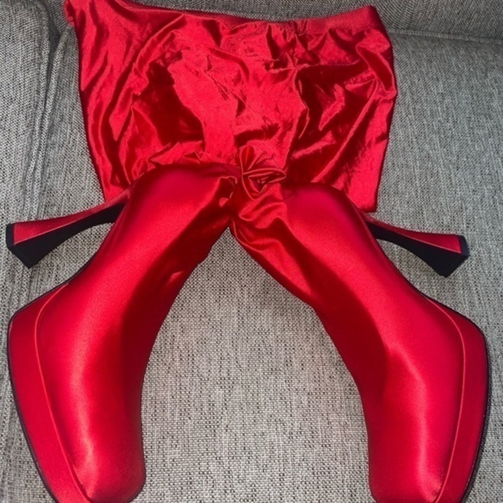 New Jeffrey Campbell Pantalones Platform Boots Size 10 - Picture 3 of 12